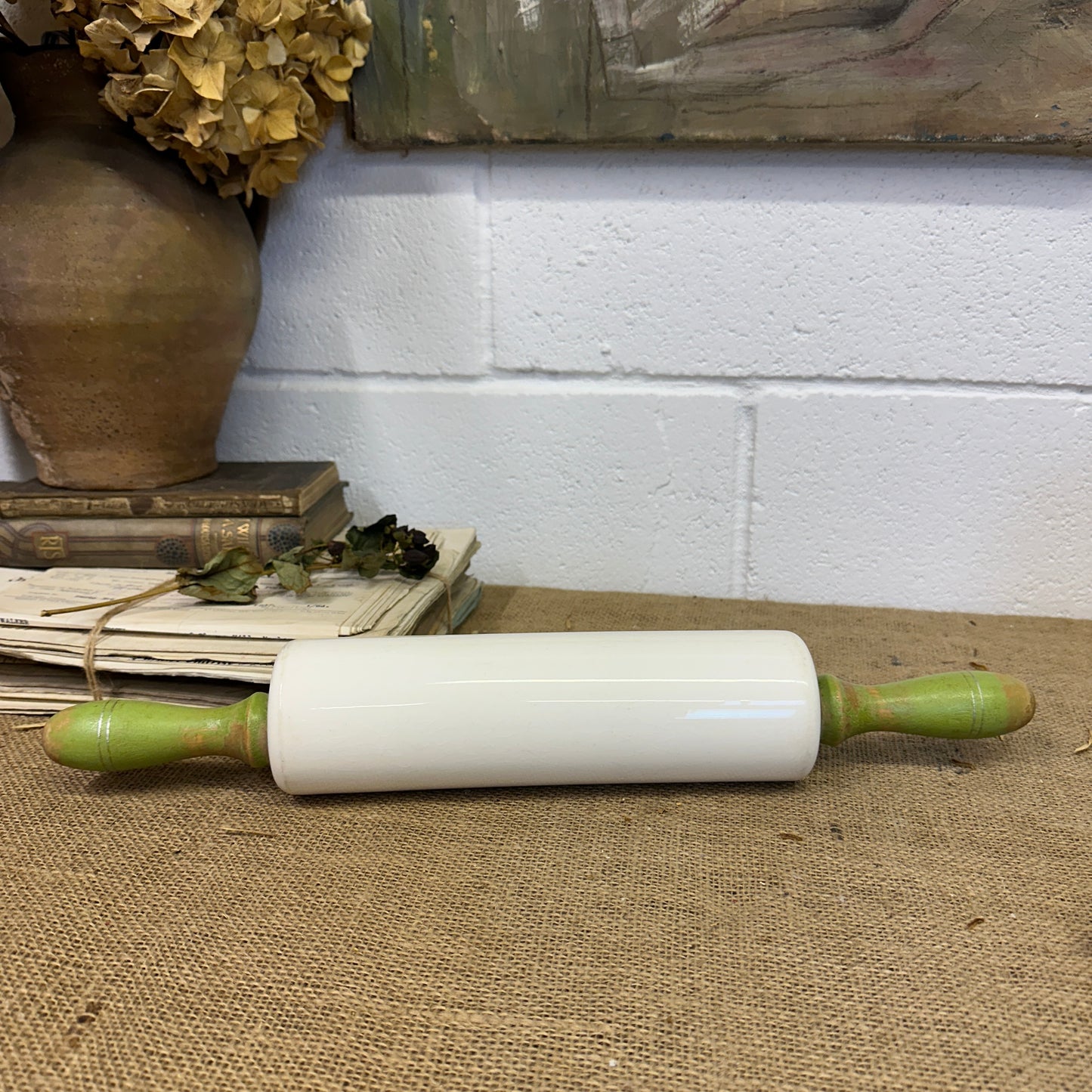 Nutbrown Pottery Green Rolling Pin