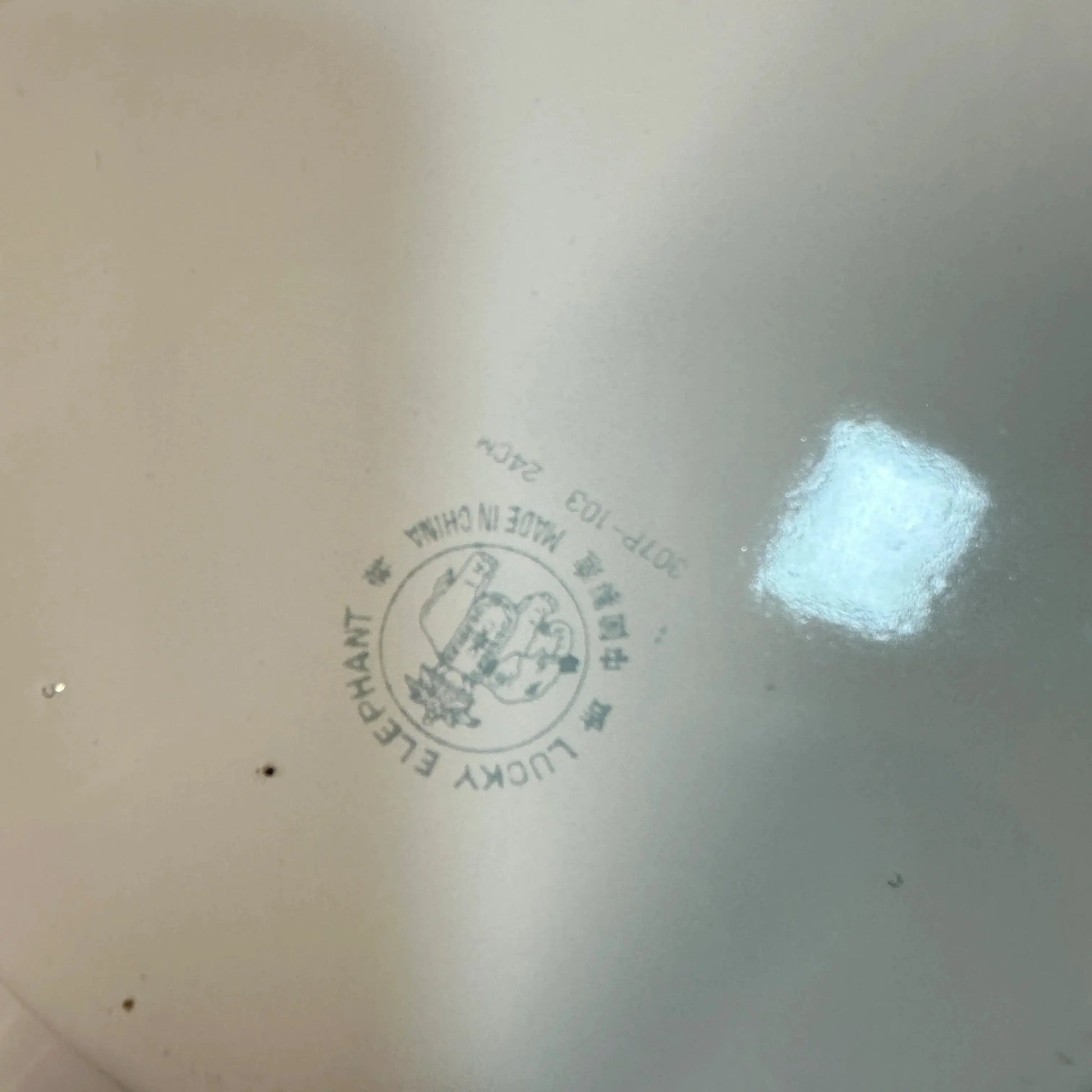 Enamel White & Blue Plates 24cm Pair - The Blind Mole