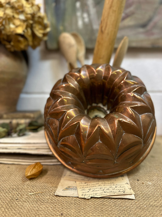 Antique Copper Jelly Pudding Mould
