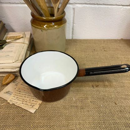 Vintage Brown Enamel Milk Pan - The Blind Mole