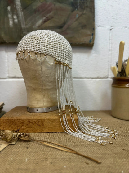 Art Deco Beaded Skull Cap - The Blind Mole