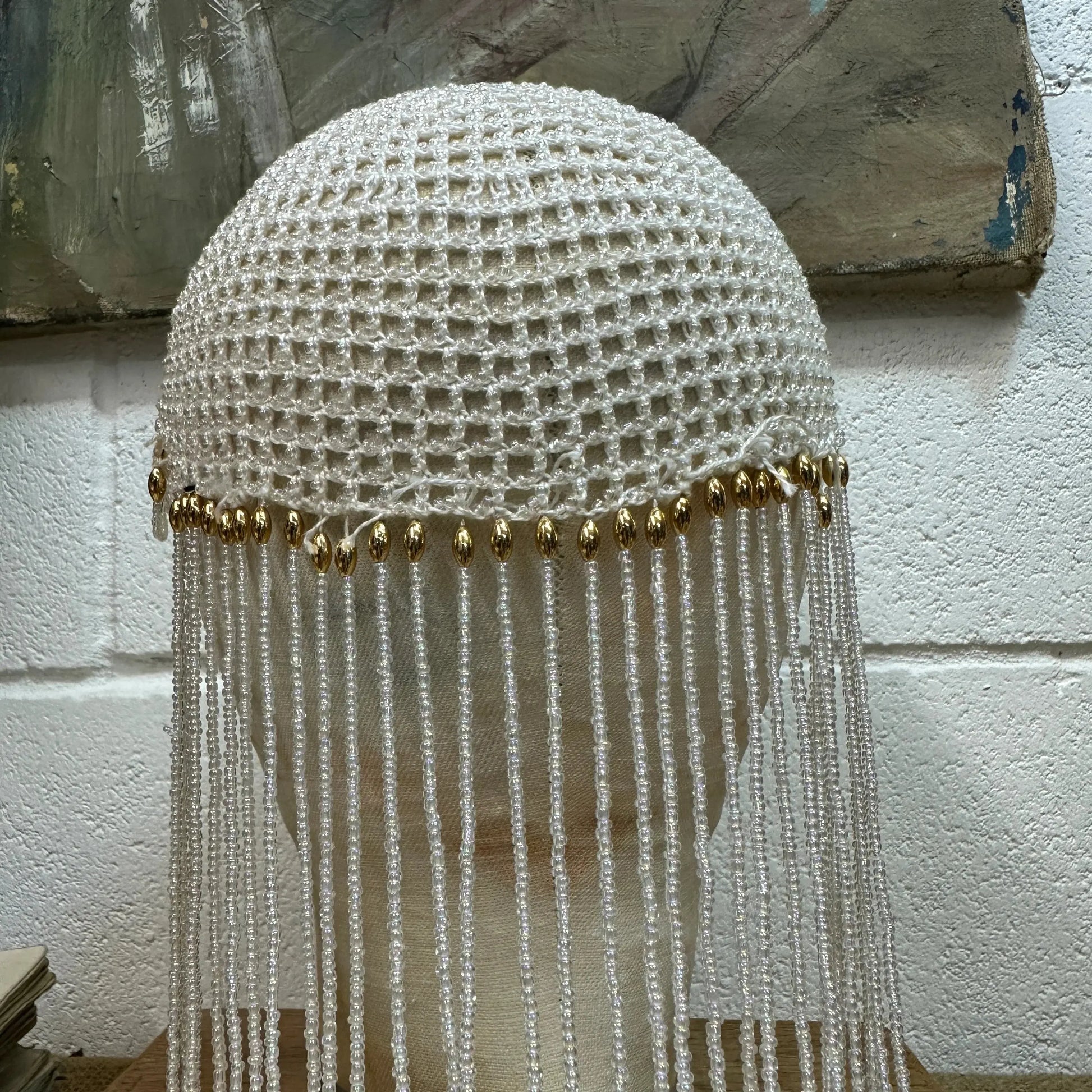 Art Deco Beaded Skull Cap - The Blind Mole