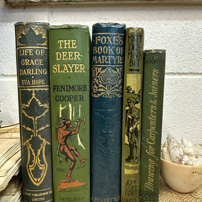 Stack of Green Coloured Books