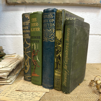 Stack of Green Coloured Books