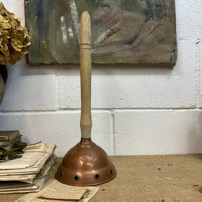 Antique Wooden & Copper Wash Dolly - The Blind Mole