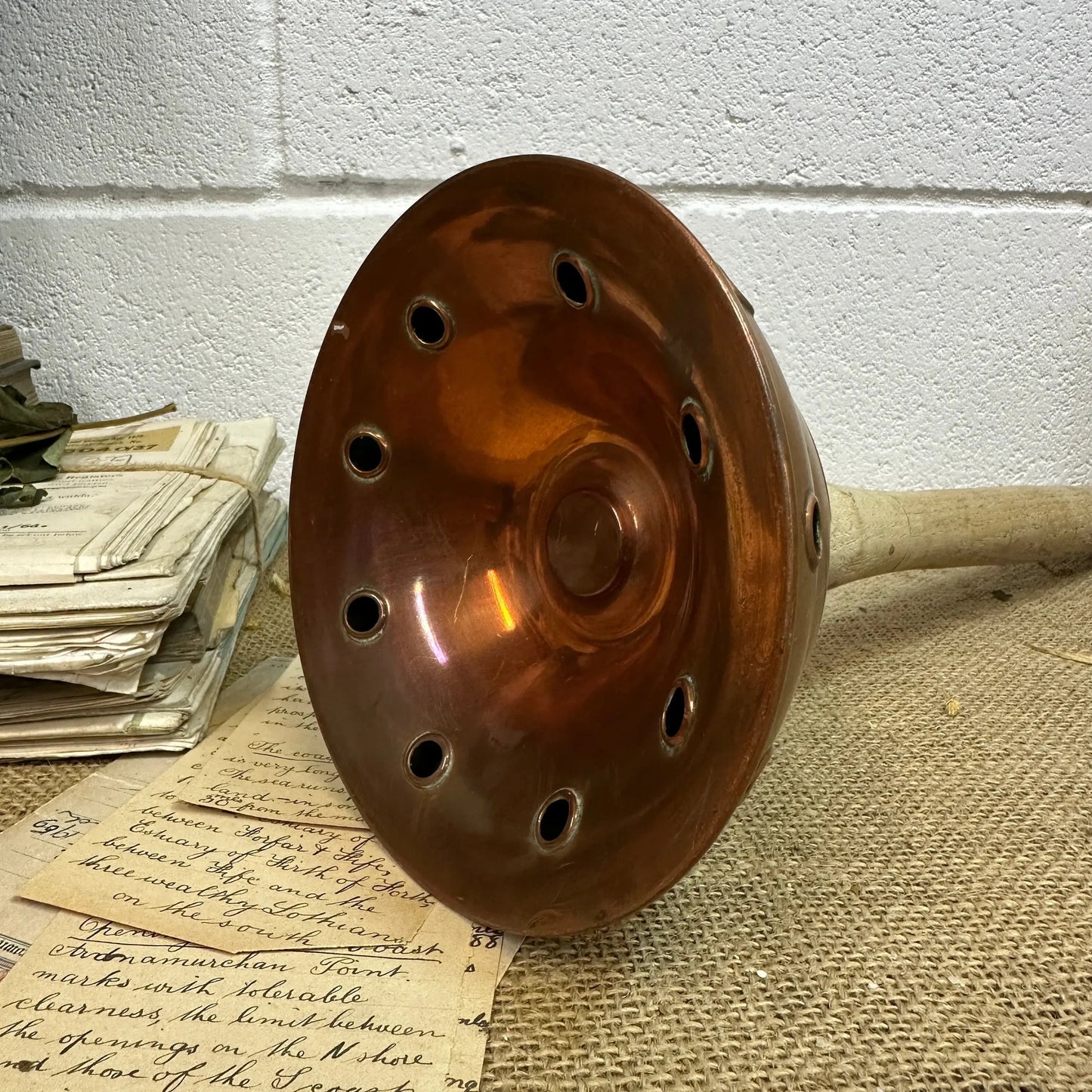 Antique Wooden & Copper Wash Dolly - The Blind Mole