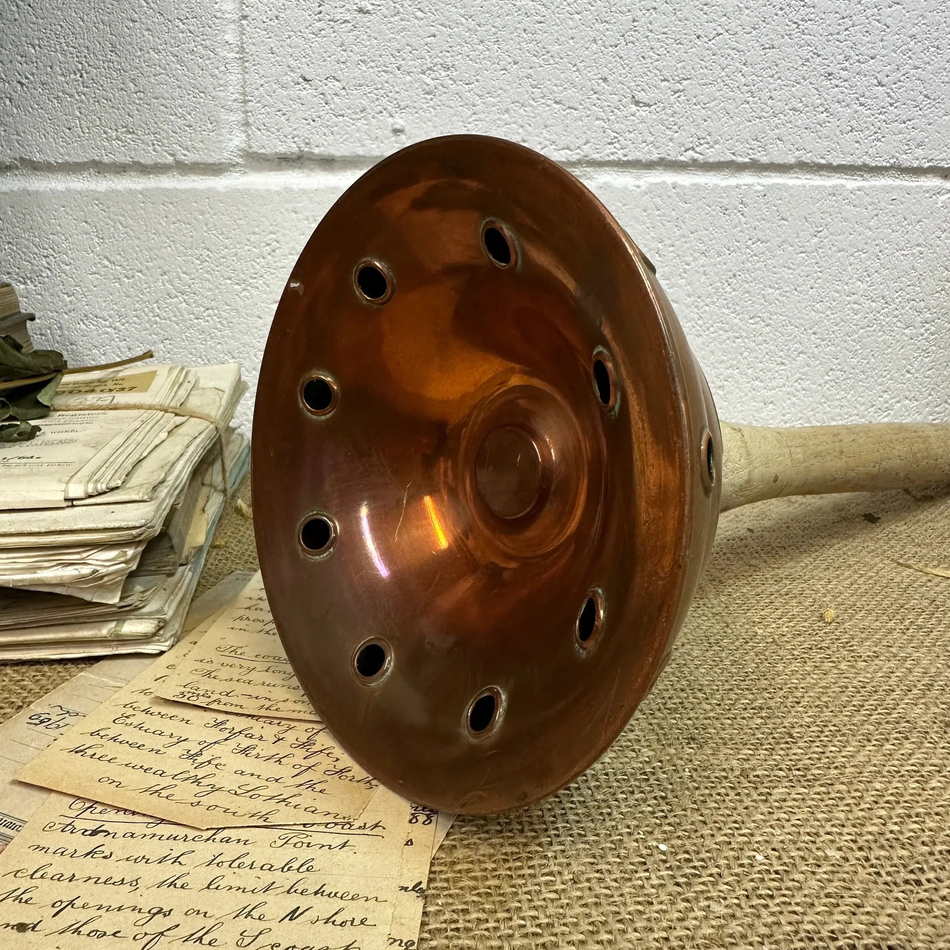 Antique Wooden & Copper Wash Dolly - The Blind Mole