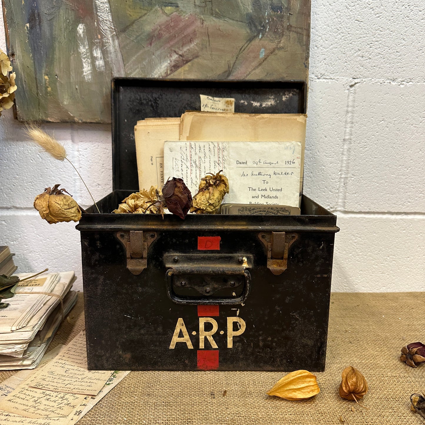 Metal Air Raid Fist Aid Tin