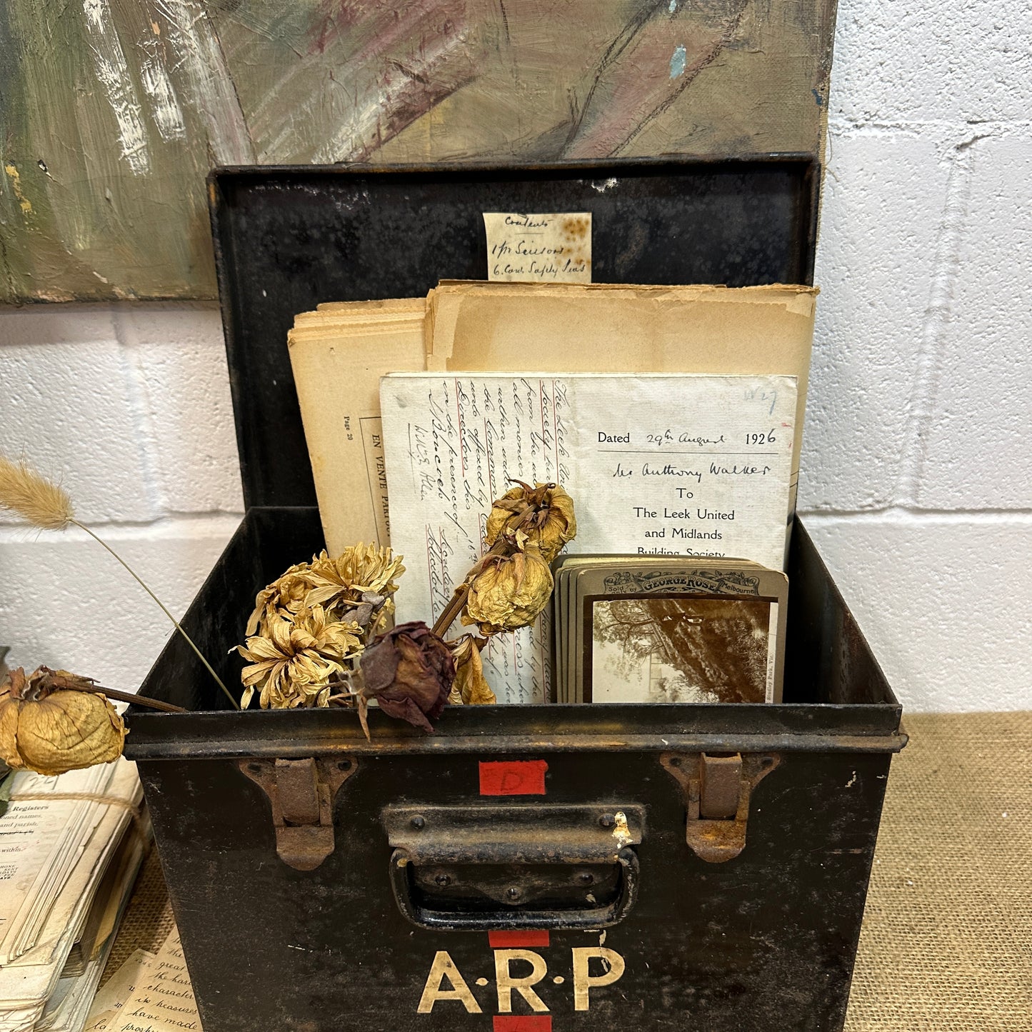 Metal Air Raid Fist Aid Tin