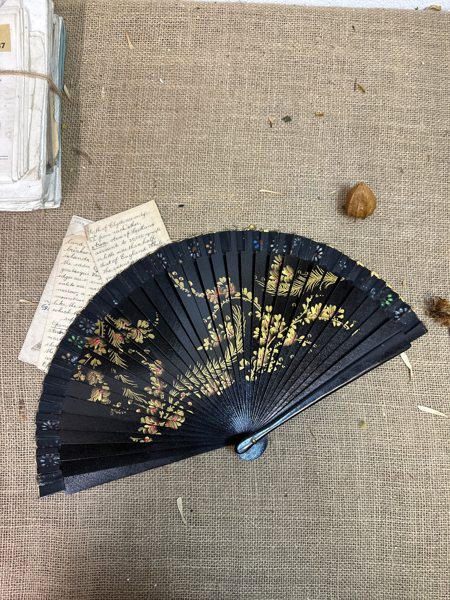 Oriental Chinese Handheld Wooden Fan