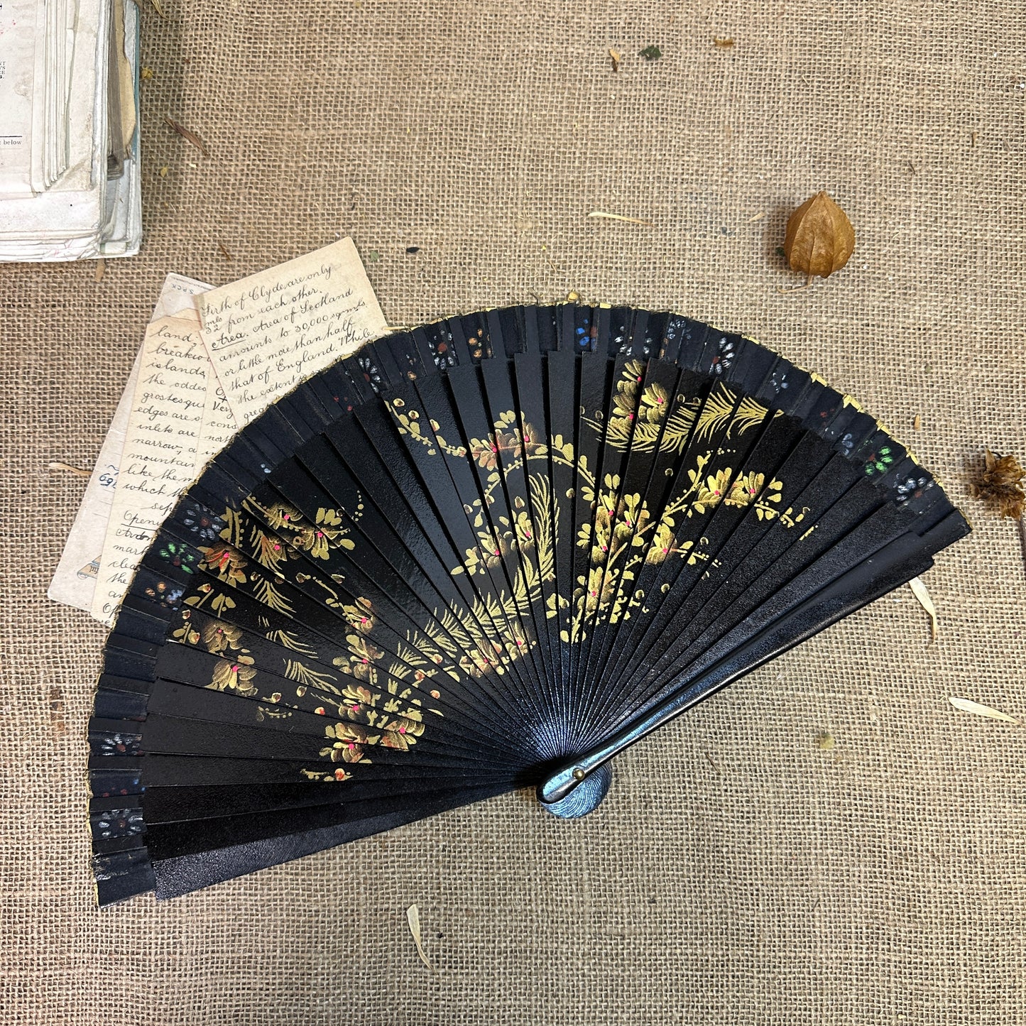 Oriental Chinese Handheld Wooden Fan