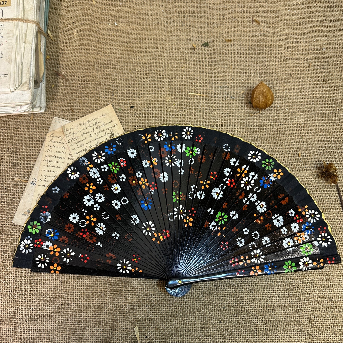 Oriental Chinese Handheld Wooden Fan