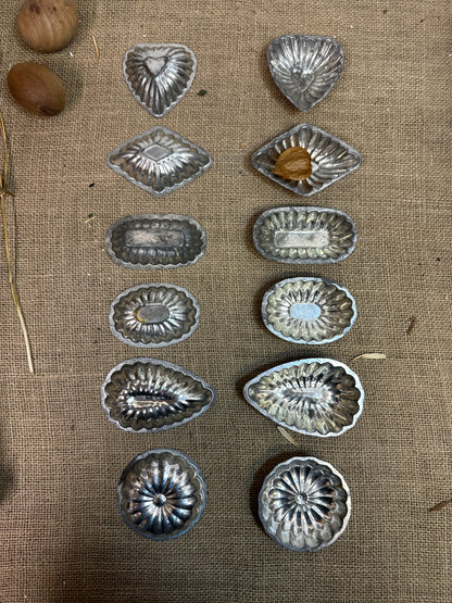 Individual Swedish Chocolate Patisserie Moulds, Tartlet Tins