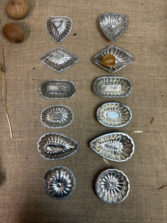 Individual Swedish Chocolate Patisserie Moulds, Tartlet Tins