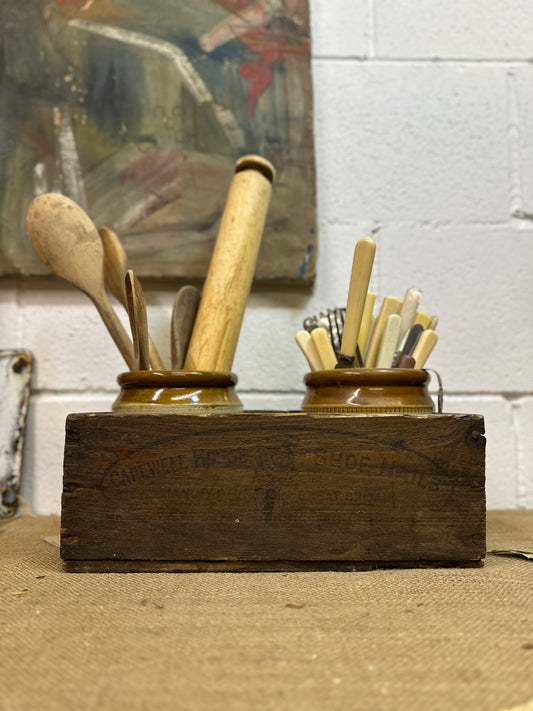 Vintage Wooden Crate Bottle Rack, Toy Box