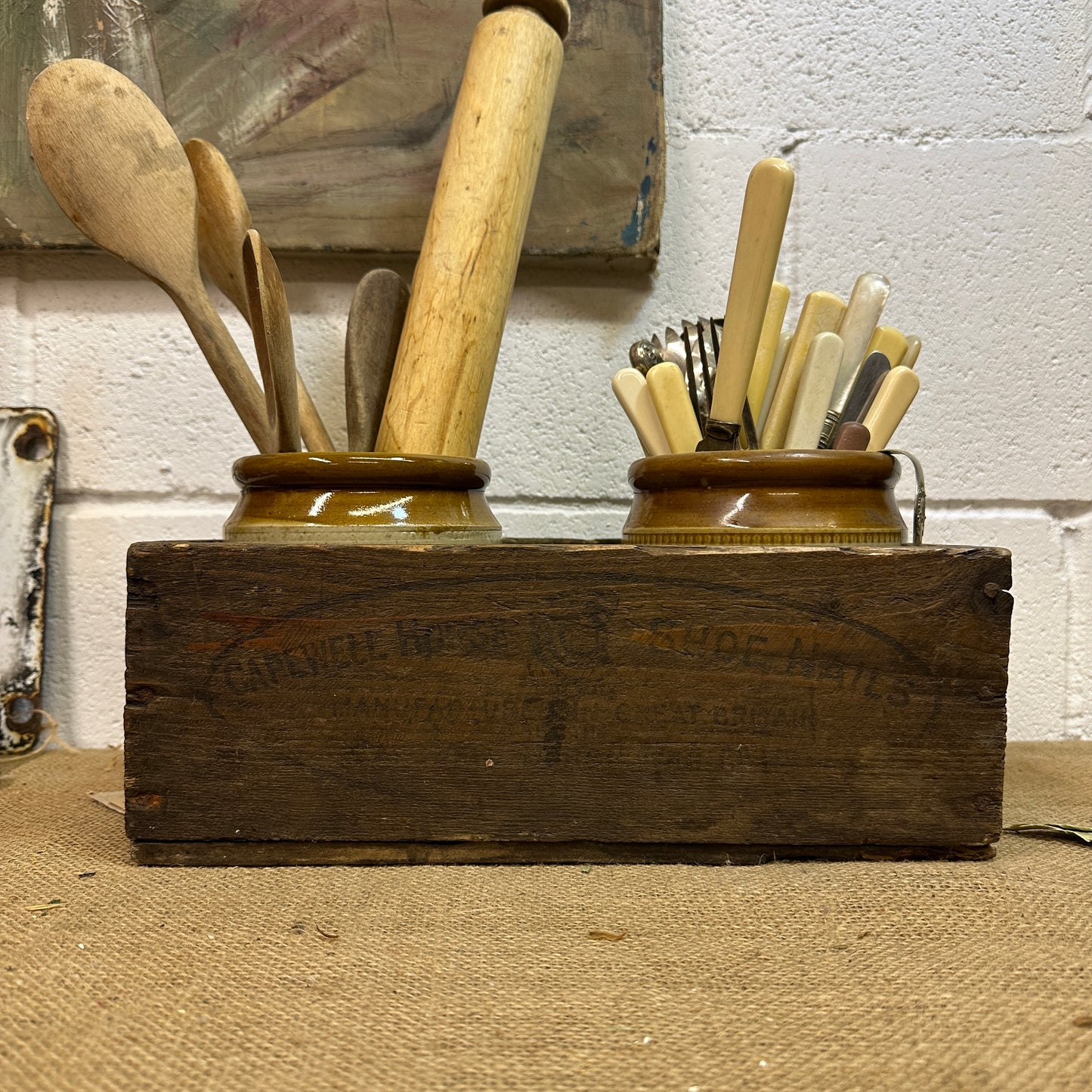 Vintage Wooden Crate Bottle Rack, Toy Box