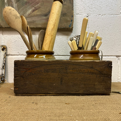 Vintage Wooden Crate Bottle Rack, Toy Box