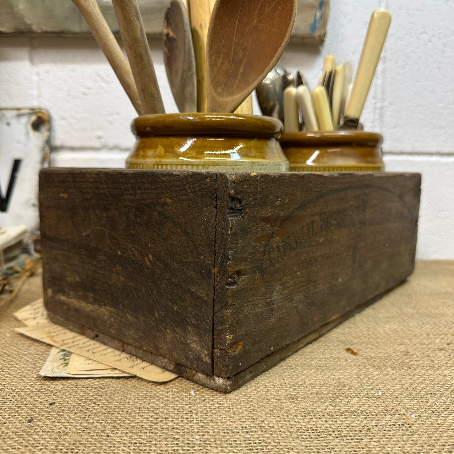 Vintage Wooden Crate Bottle Rack, Toy Box