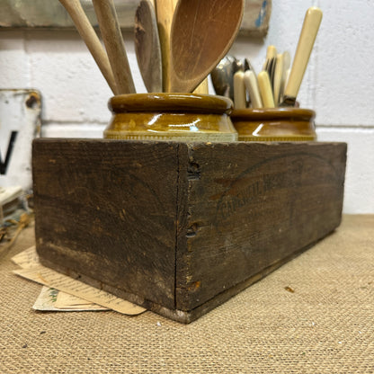 Vintage Wooden Crate Bottle Rack, Toy Box