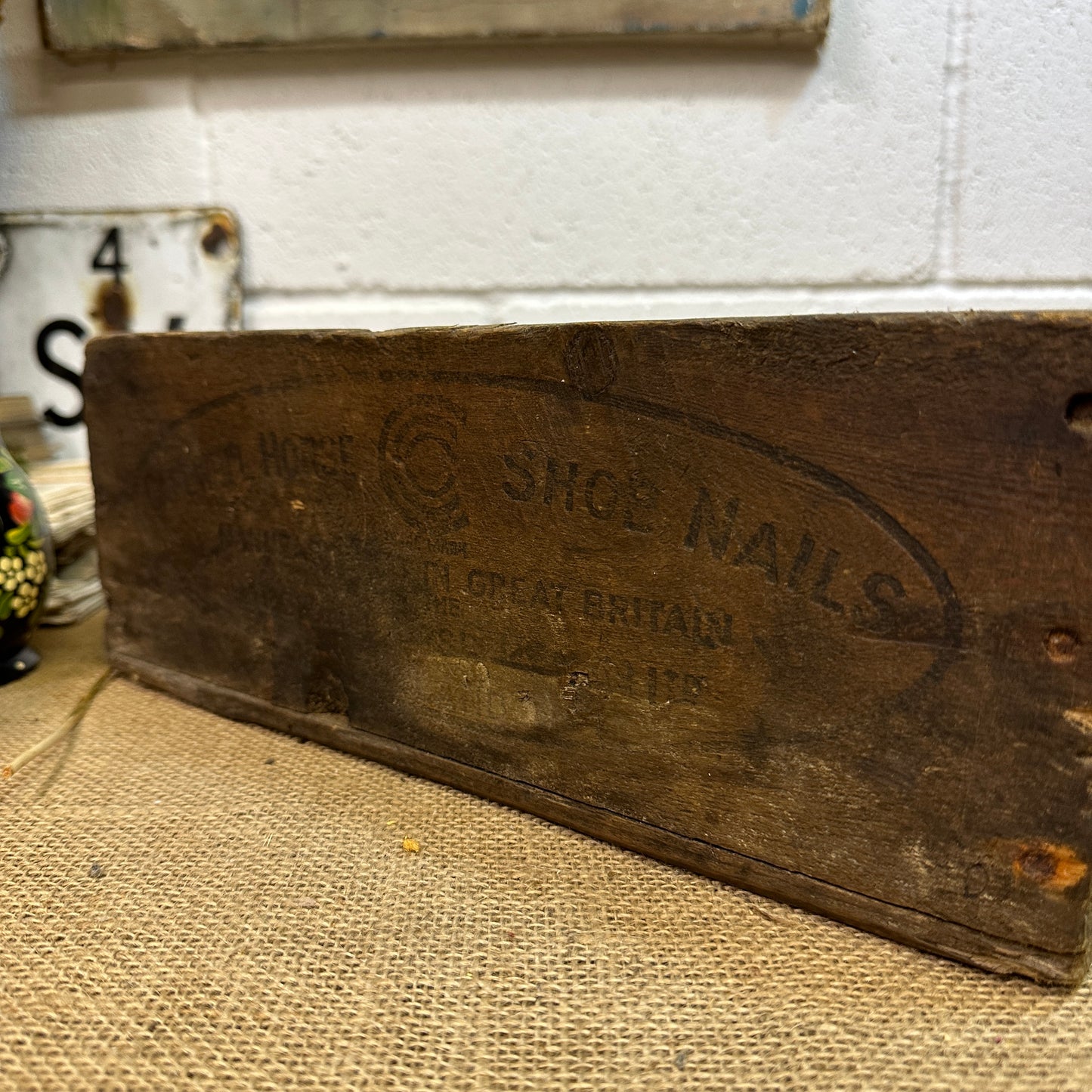 Vintage Wooden Crate Bottle Rack, Toy Box