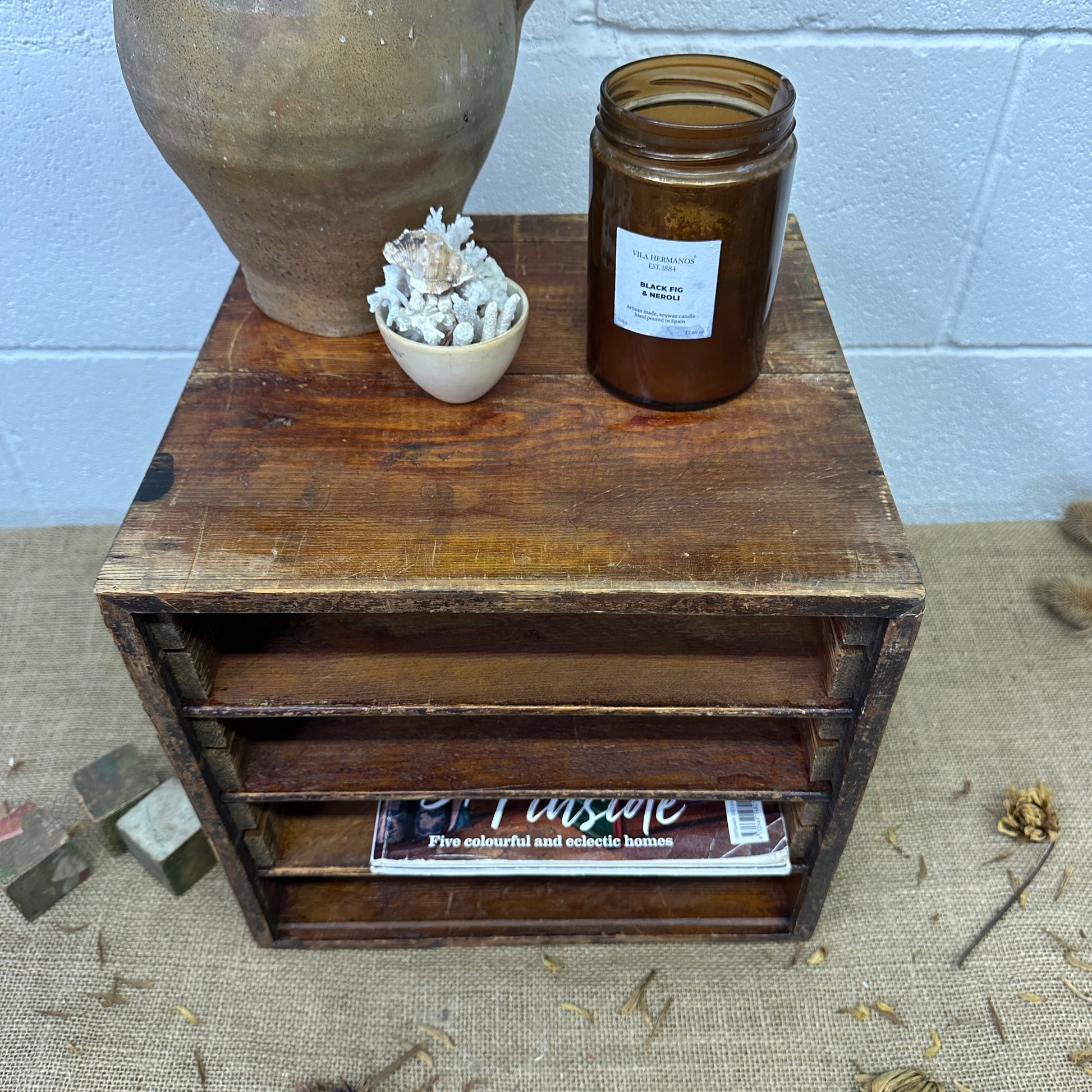 Wooden Desk Top File Organiser