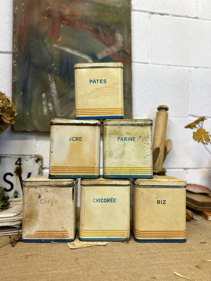 French Kitchen Tins Cannisters - The Blind Mole