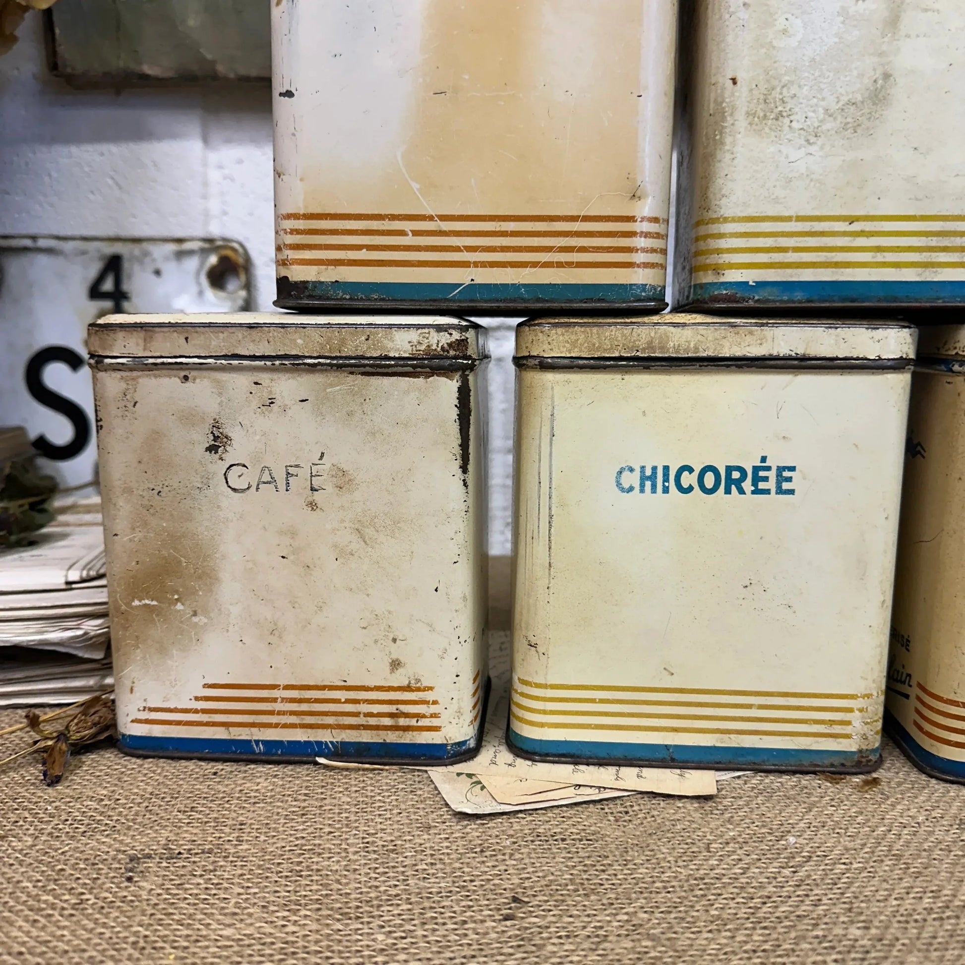 French Kitchen Tins Cannisters - The Blind Mole