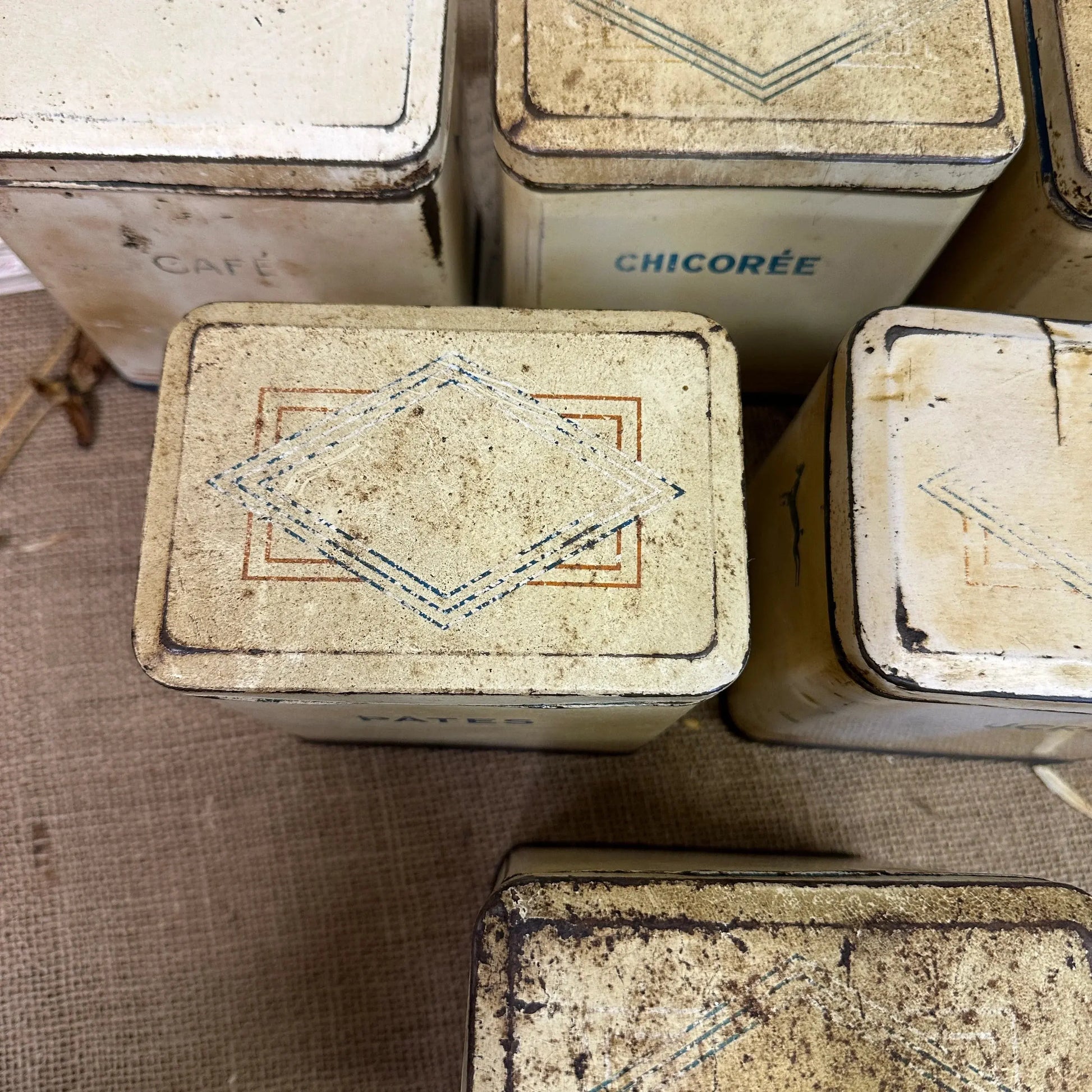 French Kitchen Tins Cannisters - The Blind Mole