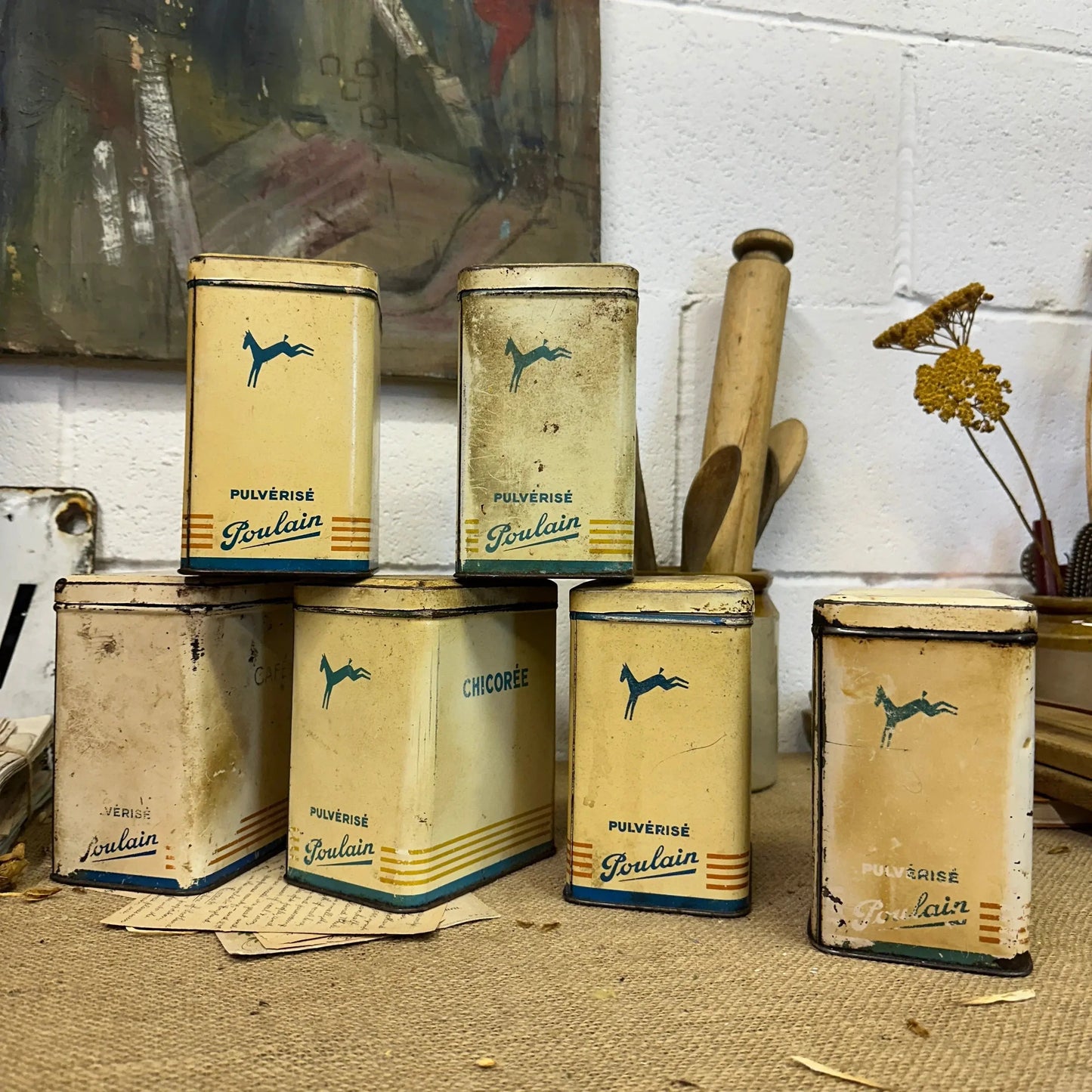 French Kitchen Tins Cannisters - The Blind Mole