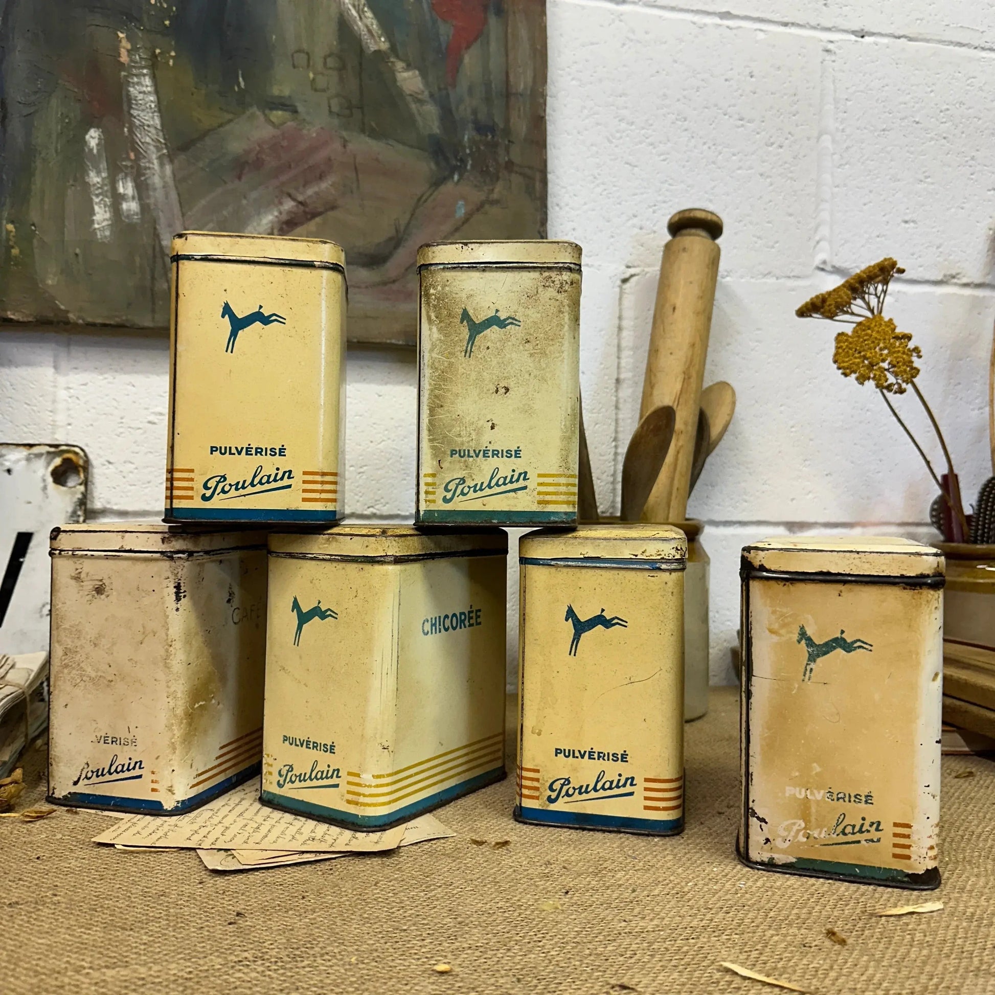 French Kitchen Tins Cannisters - The Blind Mole