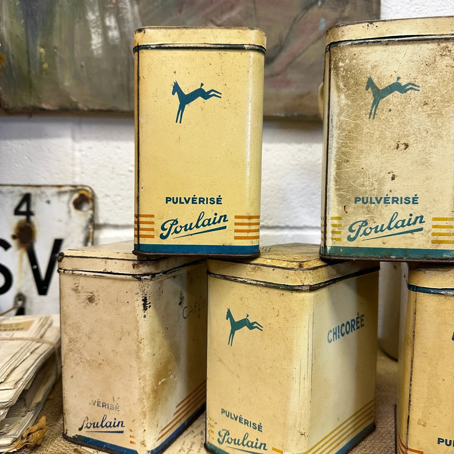 French Kitchen Tins Cannisters - The Blind Mole