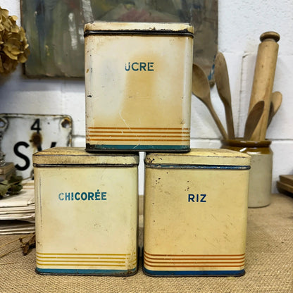 French Kitchen Tins Cannisters - The Blind Mole