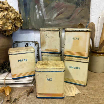 French Kitchen Tins Cannisters - The Blind Mole