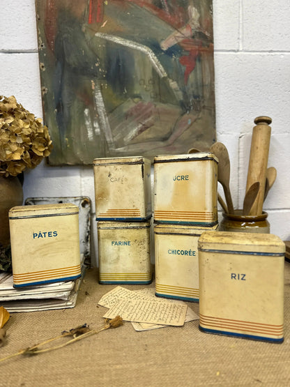 French Kitchen Tins Cannisters - The Blind Mole