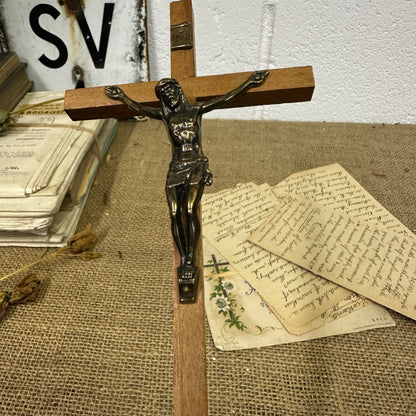 Vintage Small Standing Crucifix - The Blind Mole