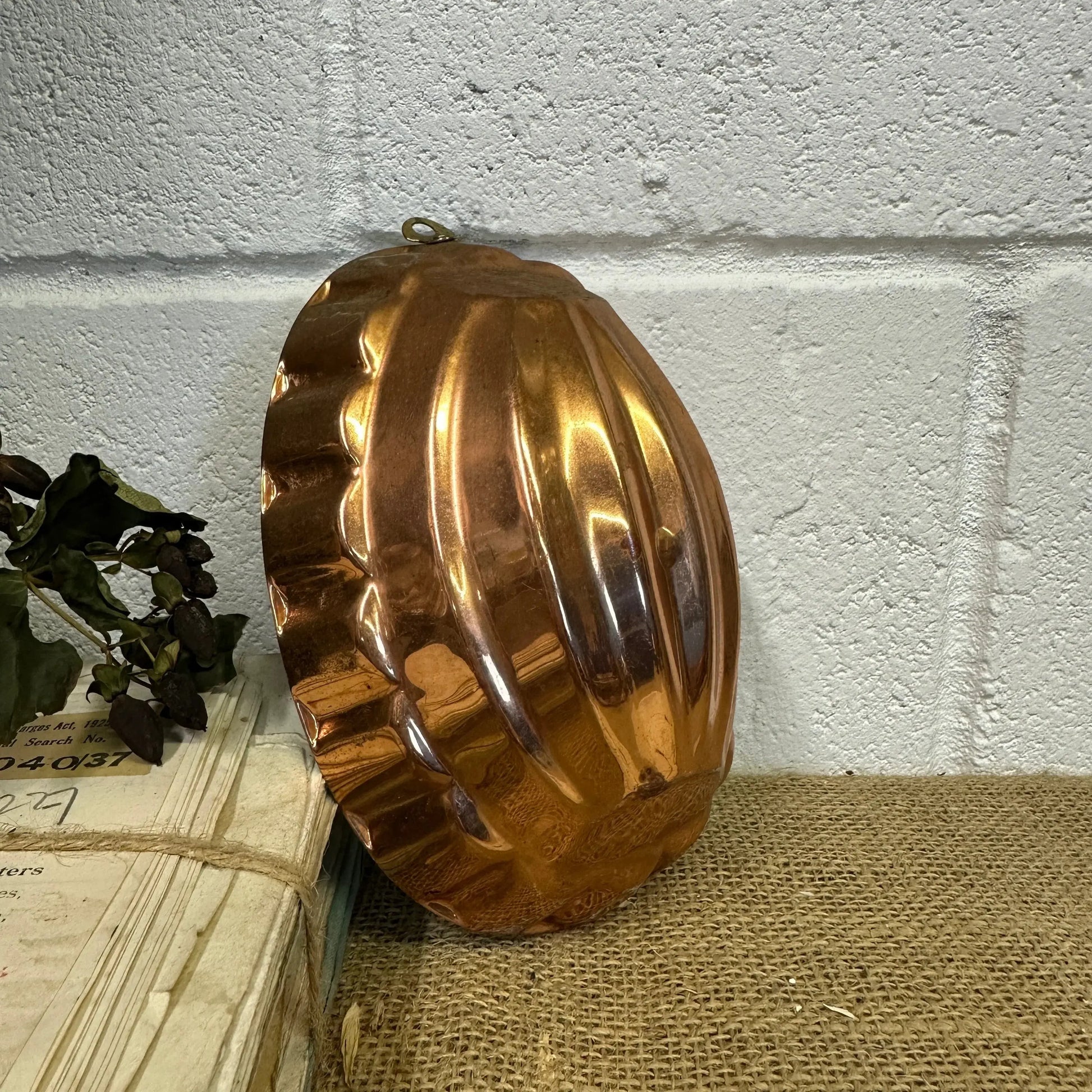 Antique Copper Oval Jelly Pudding Mould - The Blind Mole