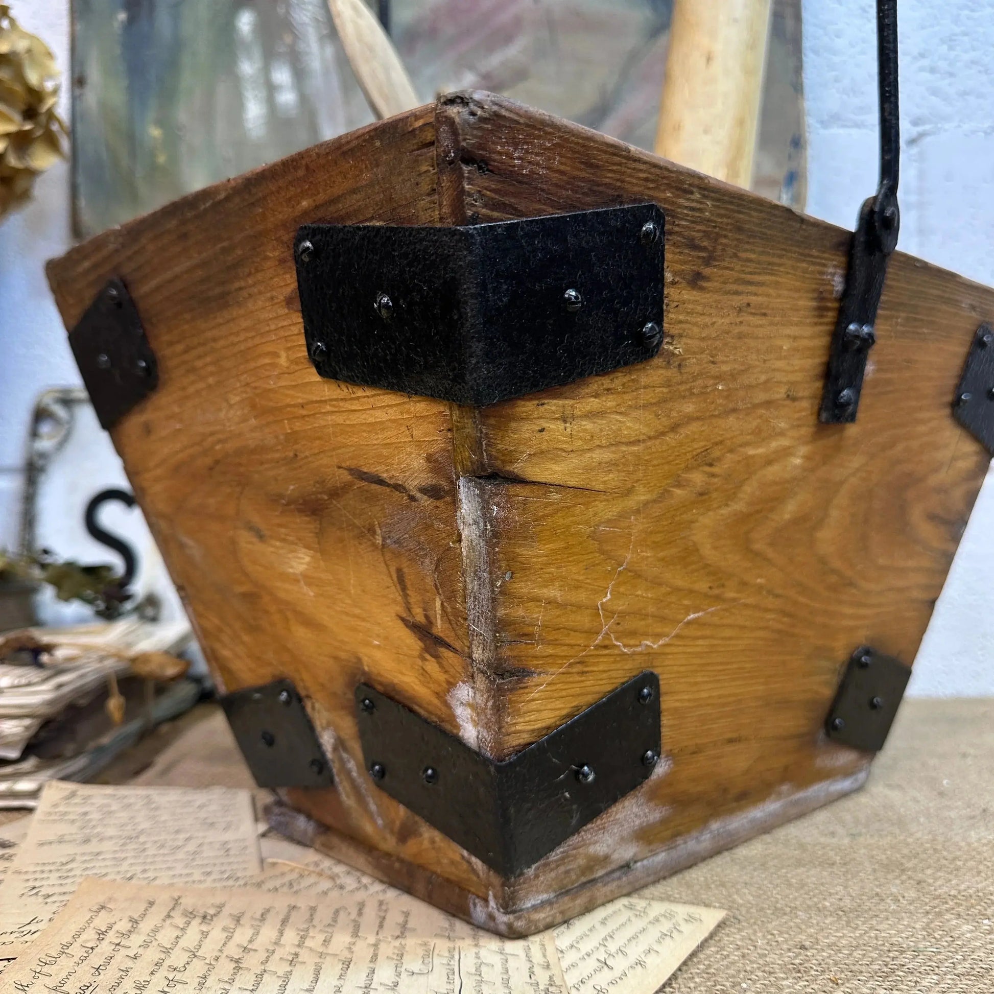 Antique Housemaid Trug Bucket The Blind Mole