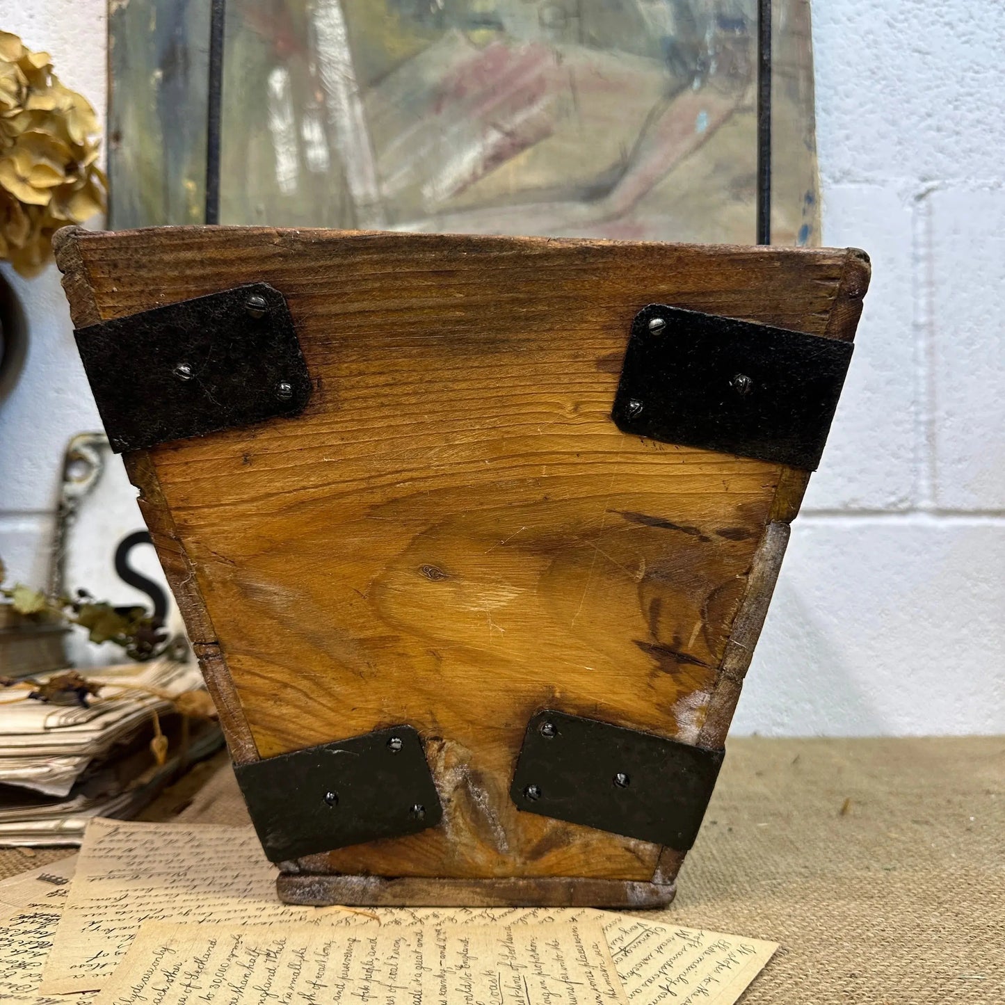 Antique Housemaid Trug Bucket The Blind Mole
