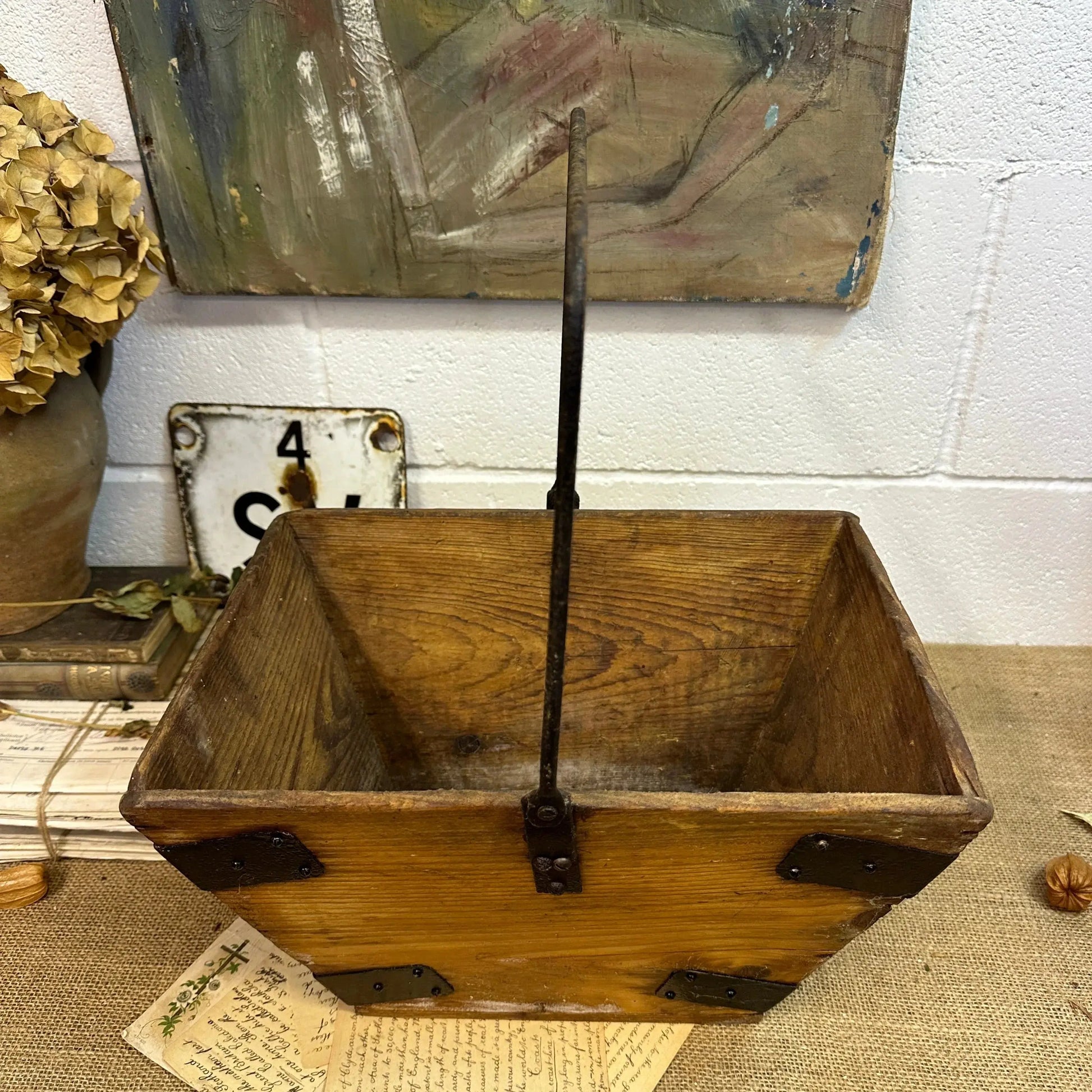 Antique Housemaid Trug Bucket The Blind Mole