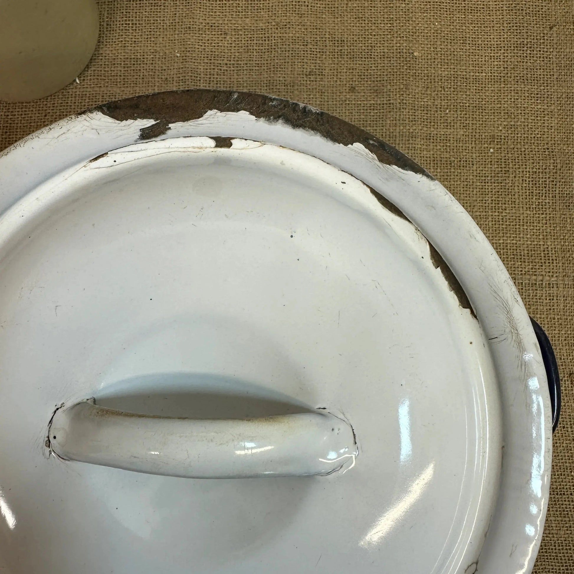 Vintage Enamel Flour Bin - The Blind Mole