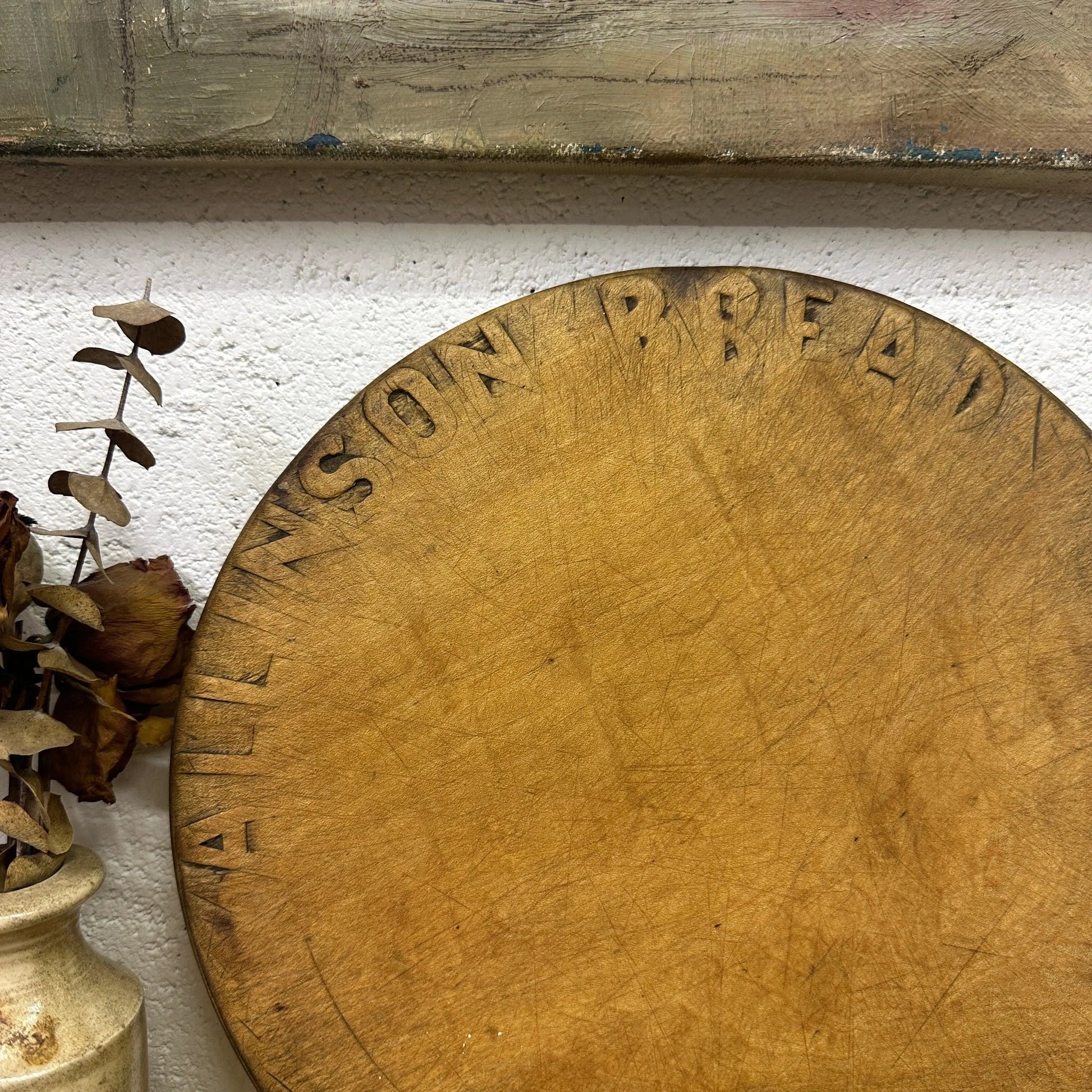Antique Sycamore Allinson Bread Board - The Blind Mole
