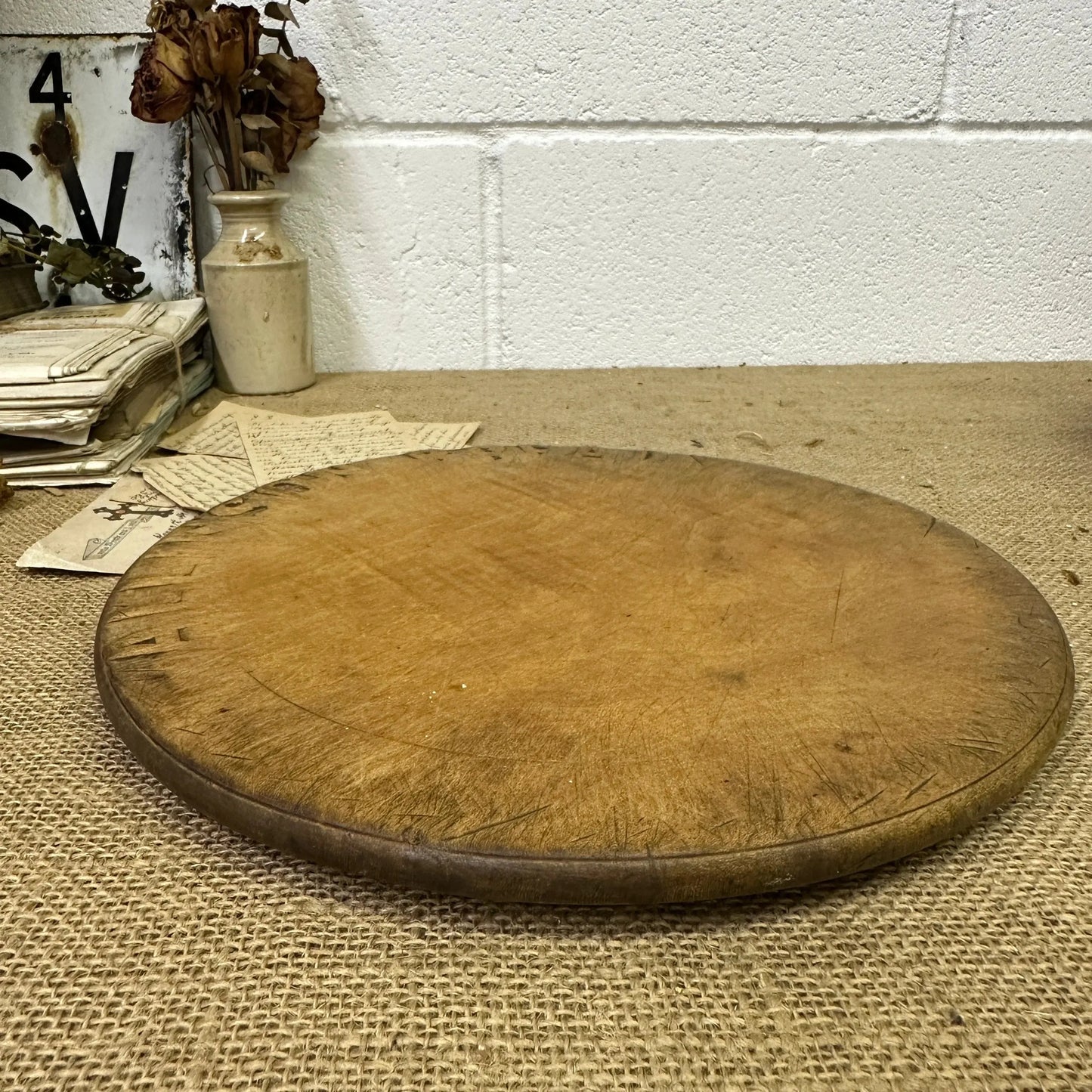 Antique Sycamore Allinson Bread Board - The Blind Mole
