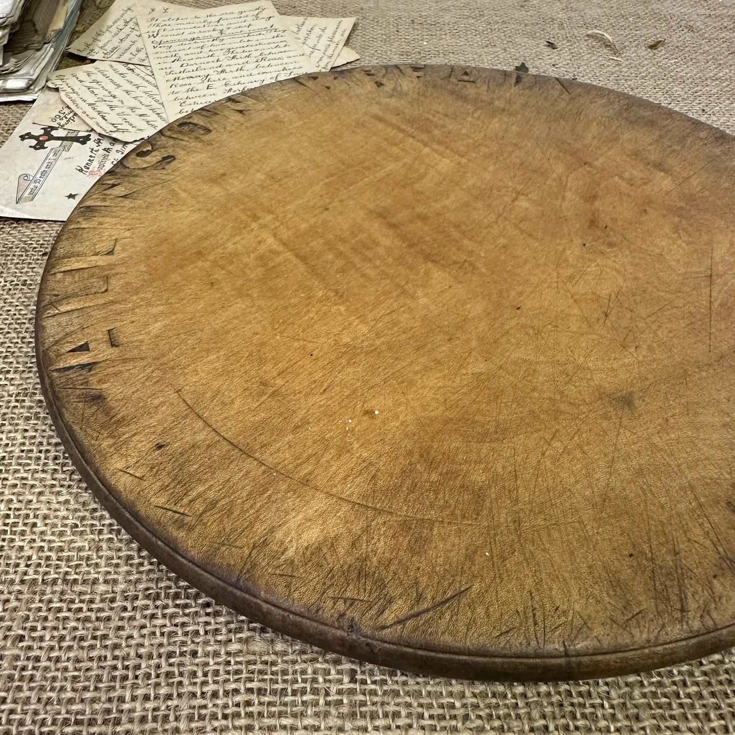 Antique Sycamore Allinson Bread Board - The Blind Mole