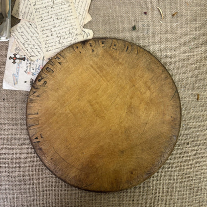 Antique Sycamore Allinson Bread Board - The Blind Mole