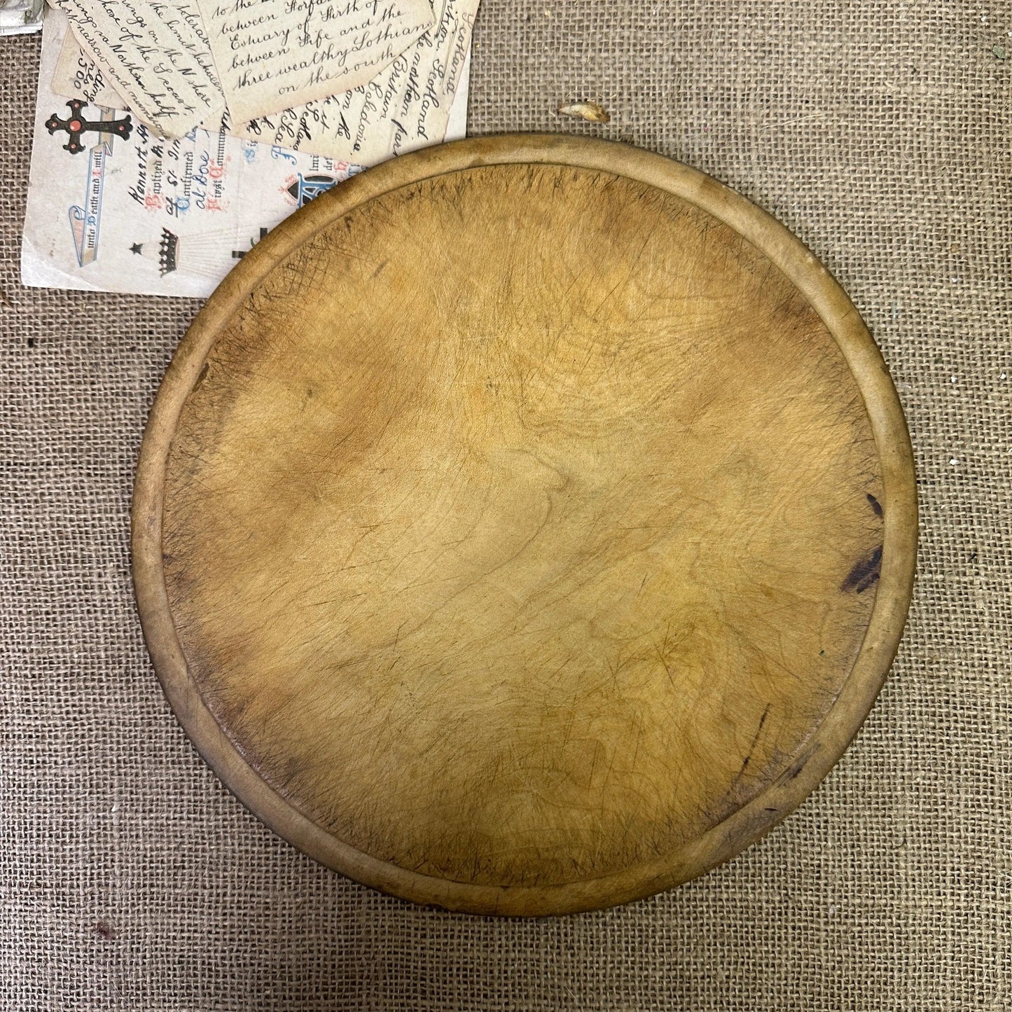 Antique Sycamore Allinson Bread Board - The Blind Mole