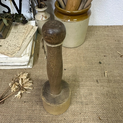 Antique Treen Vegetable Masher Pie Dolly - The Blind Mole