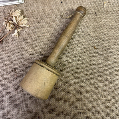 Antique Treen Vegetable Masher Pie Dolly - The Blind Mole