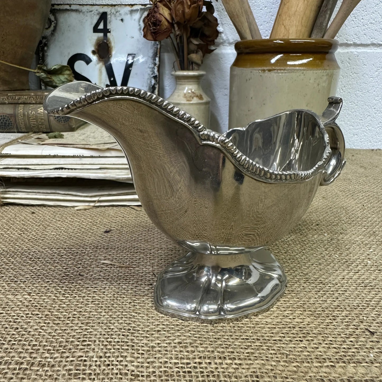 Stunning Georgian Style Silver Plated Cream Jug - The Blind Mole