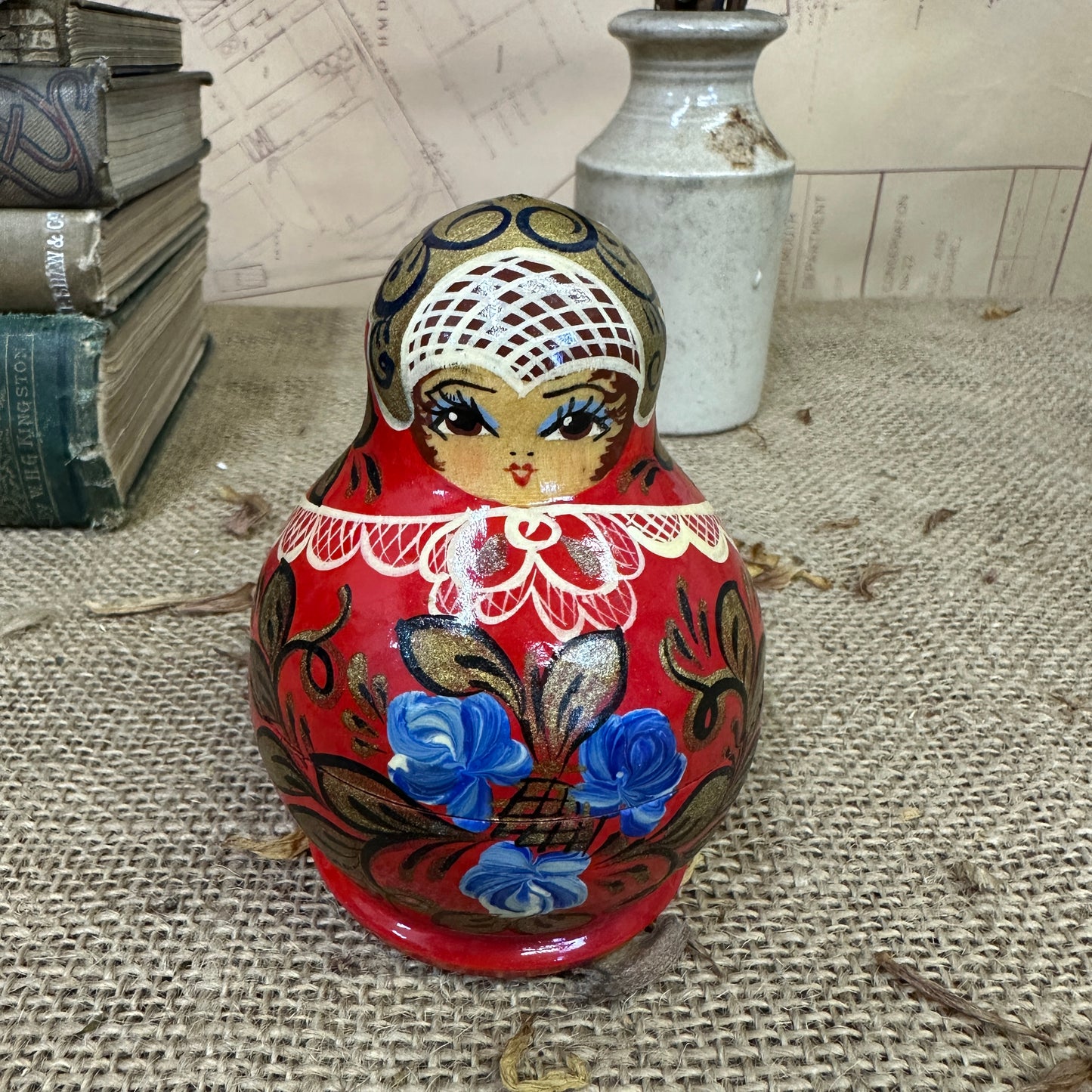 Red Matryoshka Russian Stacking Dolls