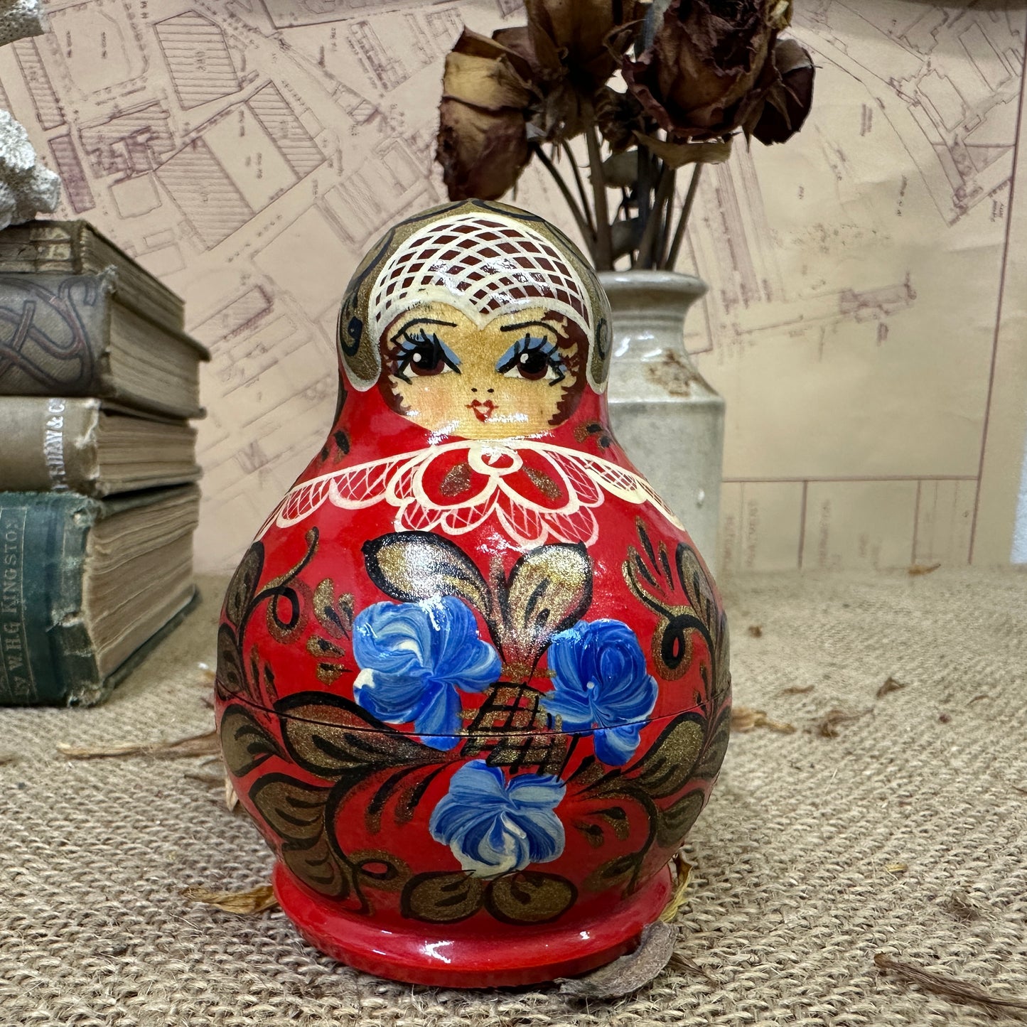 Red Matryoshka Russian Stacking Dolls